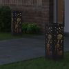 vidaXL Solar LED Weg Licht 2 pcs Schwarz Kalt gewalzter Stahl 879765 Bild 3