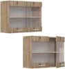 Küchenglasschrank R-Line Artisan-Eiche 80 cm Vicco Bild 5