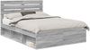vidaXL Bettrahmen Graues Sonoma 150 x 200 cm Massives Kiefernholz 3411404 Bild 2