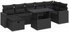 vidaXL 8-tlg. Garten-Sofagarnitur mit Kissen Schwarz Poly Rattan 3327825 Bild 2