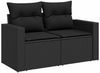 vidaXL 8-tlg. Garten-Sofagarnitur mit Kissen Schwarz Poly Rattan 3327825 Bild 3