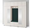 Garderoben-Set Napoli Version 12: Kleiderschrank mit Polsterpaneelen, Schuhschrank und Schrankaufsatz Flur und Eingangsbereich (Cashmere/Trinity 28), 225 x 40 x 210 cm Bild 4