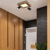 LED Deckenleuchte, Holzoptik, Strahler schwenkbar L 30 cm Bild 5