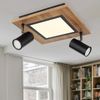 LED Deckenleuchte, Holzoptik, Strahler schwenkbar L 30 cm Bild 2