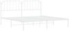 vidaXL Bettgestell mit Kopfteil Metall Weiß 200x200 cm 373943 Bild 4