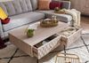 Couchtisch Akazie 120x70x40 weiß lackiert MOSAYK #203 Bild 4