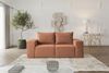 Sofa Designersofa ESTELLE 2-Sitzer in Stoff Abriamo Rostbraun Bild 2