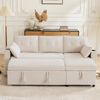 Schlafsofa mit Schlaffunktion, L-förmiges Sofa, modernes Design, Polstermöbel, Sofa, Loungesessel mit Stauraum, Wohnzimmer-Schlafsofa, links und rechts austauschbar, Beige Bild 5