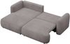 Selsey Tvoya Ecksofa mit Schlaffunktion, Ottomane links, Bouclé Graubraun Bild 4