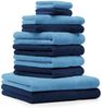 Betz Handtuch Set 10-TLG. Classic Farbe dunkelblau und hellblau, 100% Baumwolle (10-St) Bild 2