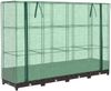 vidaXL Hochbeet mit Gewächshaus-Aufsatz Rattan-Optik 160x40x123 cm 4015798 Bild 2