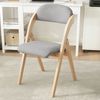 SoBuy FST92-NX2 2 Klappstühle, Massivholz, Lackiert, Hellgrau, 41,5 x 77 x 47,5 cm Bild 5