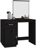 vidaXL Schminktisch Schwarz 95x50x134 cm Massivholz Kiefer 820091 Bild 4