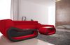 Big Couch Concept Stoff-Mix XXL - Mikrofaserstoff - Rot-Schwarz - Rechts Bild 5