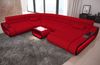 Big Couch Concept Stoff-Mix XXL - Mikrofaserstoff - Rot-Schwarz - Rechts Bild 2