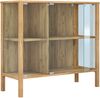 VCM Standvitrine Jensol 921917 Honig-Eiche H. 80 x B. 87 x T. 35 cm Bild 2