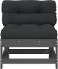 vidaXL Mittelsofas mit Kissen 2 Stk. Grau Massivholz Kiefer 825578 Bild 5