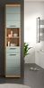 Badezimmer Hochschrank Shawn in grün und Eiche 37 x 191 cm Bild 5