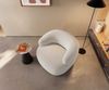 Loungesessel Nova 88x88 cm Bouclé Creme-Weiß Bild 2