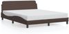 vidaXL Bettgestell "Dover" Braun 160x200 cm Kunstleder 373220 Bild 2