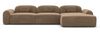 Ecksofa Barcelona L Form aus Samtstoff Kurz - Samtstoff - braun - Rechts Bild 3