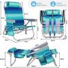 TLGREEN Campingstuhl Klappbar Leicht Aluminium, (Rucksack Klappstuhl Strand, 1 St), Campingstuhl Kann Flach Liegen,bis 150 kg belastbar Bild 3
