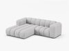 Micadoni Modulares Ecksofa Lupine 3-Sitzer Links Boucle Baloo Hellgrau Bild 2