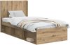 vidaXL Bettgestell mit Stauraum und Kopfteil Artisan-Eiche 90x190 cm 3413908 Bild 2