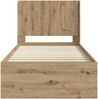 vidaXL Bettgestell mit Stauraum und Kopfteil Artisan-Eiche 90x190 cm 3413908 Bild 5