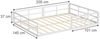 Bodenbett aus Metall Minno Weiß 205 x 145 cm ohne Matratze Vitalispa Bild 2