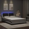 vidaXL Bettgestell mit LED ohne Matratze "Zadar" Weiß und Schwarz 140x190 cm 3214109 Bild 4