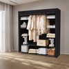 Brixy Kleiderschrank - Garderobenschrank - XXL - Kleiderschrank Faltbar - 175 x 170 x 45cm - Campingschrank - Stoff Faltschrank - Schwarz Bild 3