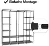 Brixy Kleiderschrank - Garderobenschrank - XXL - Kleiderschrank Faltbar - 175 x 170 x 45cm - Campingschrank - Stoff Faltschrank - Schwarz Bild 5