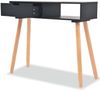 vidaXL Konsolentisch Kiefernholz Massiv 80 x 30 x 72 cm Schwarz 244738 Bild 2