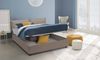 Dmora Doppelbett Viburno, Bettkasten mit Kunstlederbezug, 100 % Made in Italy, Öffnung vorne, geeignet für Matratze 160 x 190 cm, taubengrau Bild 4