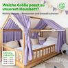 lilimaus Betthimmel Hausbett Himmel Gold aus 100% Musselin Baumwolle - 12 Farben (1-tlg), Musselin Hausbett Himmel mit Goldsternen, handgenäht Bild 4