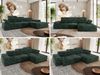 Mks Möbel 'RILASSO' Ecksofa, mit Relax-funktion, Elektrisch verstellbarer Sitz, L-förmige Ecke mit Armlehnen, Wellenfeder, Grün, Cordstoff, rechts Bild 2