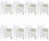 vidaXL Garten Essgruppe 9 pcs Weiß Polypropylen 3378586 Bild 4