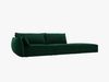 Micadoni Sofa Kaelle 4-Sitzer Rechts Samt Bluvel Flaschengrün Bild 2