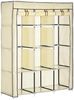 HOMCOM Stoffschrank Kleiderschrank mit Kleiderstangen, 8 Ebenen (Faltschrank, 1-St, Faltbare Garderobe für Schlafzimmer) Vliesstoff, Cremeweiß, 125 x 43 x 162,5 cm Bild 5