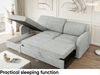 MEBLINI Schlafcouch mit Bettkasten - Ecksofa mit Schlaffunktion - Sofa mit Relaxfunktion und Kopfstützen - Couch L-Form - Eckcouch - Wohnlandschaft - EMERALD - 215x167x84cm - Grau Webstoff Bild 5