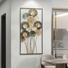 3D Wandbild "Blätter" aus Metall in gold / anthrazit / gün, 60x125 cm, Wanddeko, Wandschmuck Bild 4