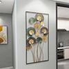 3D Wandbild "Blätter" aus Metall in gold / anthrazit / gün, 60x125 cm, Wanddeko, Wandschmuck Bild 5