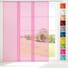 Transparenter Flächenvorhang Voile 60x245 cm wahlweise mit und ohne Technik, schlichte und stilvolle Fensterdekoration in vielen verschiedenen Farben erhältlich (pink - neonpink / ohne Technik) Bild 2