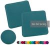 heimtexland Â® Sitzkissen Set Filz Stuhlkissen Stuhlauflage Filzkissen Stuhl Polster Kissen Typ631 2er Set 35 x 35 cm Eckig Petrol Bild 4