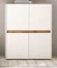 Büroschrank Highboard Büro Center in weiß und Eiche Wotan 100 x 122 cm Bild 2