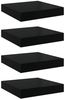 Bücherregal Wand 4 pcs, Schweberegale, Wandregal Hochglanz-Schwarz 23 x 23,5 x 3,8 cm MDF Bild 2