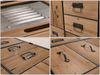 Apothekerkommode HWC-O80, Schrank Highboard Schubladen, Vintage Shabby-Look 136x73x35cm, natur Bild 4