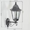 hofstein Außen-Wandleuchte Außenwandlampe aus Metall/Glas in Silberfarben/Schwarz/Klar, Wandleuchte außen im Vintage/Antik/Landhaus-Design, E27, IP44 Bild 4