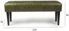 Bank Benea aus Leder und Mangoholz - 120 cm, Olive-Grün Bild 4